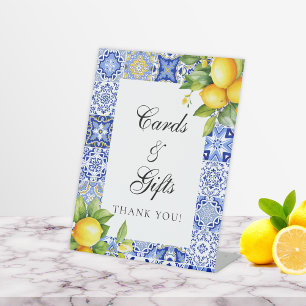 Amalfi Coast Italian Cards & Gifts Pedestal Sign