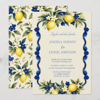 Amalfi Coast Italian Ceramic Wedding Invitation