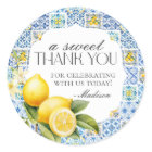 Amalfi Coast Italian Dessert Favour Sticker