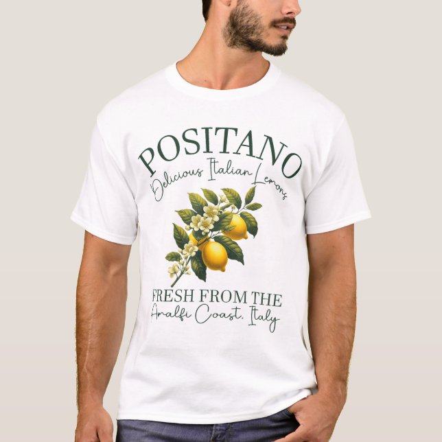 Amalfi Coast Italian Lemons Italian Town Summer T-Shirt (Front)