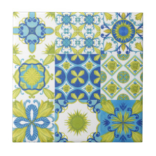 Amalfi Coast Italian Majolica Ceramic Mosaic Tile