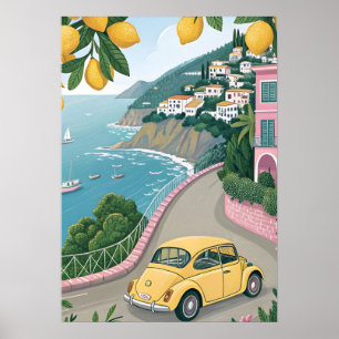 Amalfi Coast Italian Summer Travel wall art
