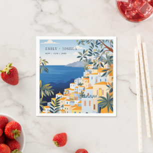 Amalfi Coast Italian Wedding Napkin