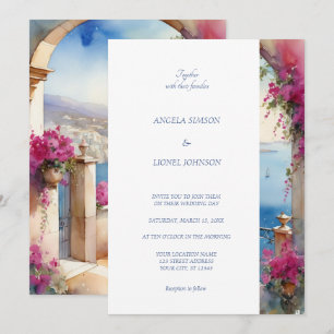 Amalfi Coast Italy Bougainvillea Italy   Invitation
