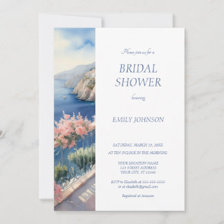 Amalfi Coast Italy Bridal Shower Invitation