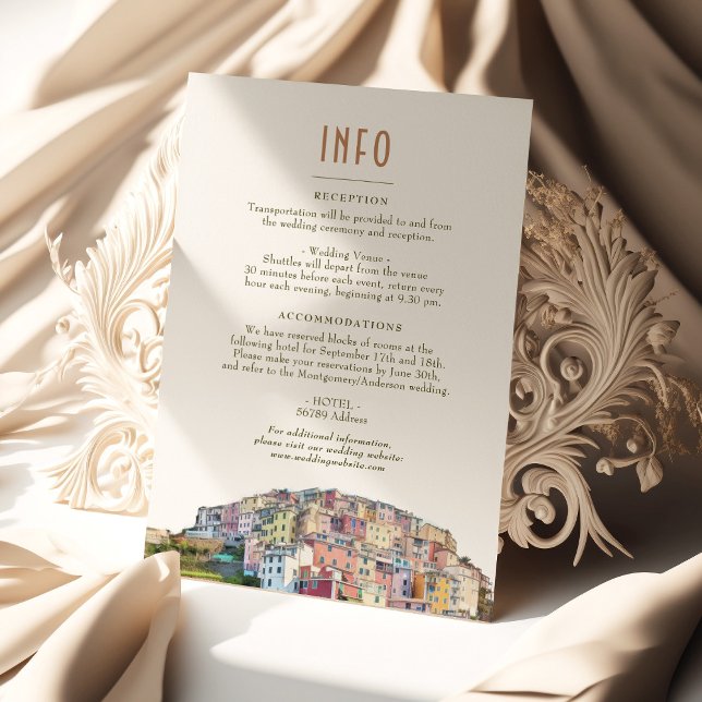 Amalfi Coast Italy Destination Insert INFO Details Invitation (Creator Uploaded)