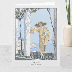 Amalfi Coast Italy Fashion Greeting Card