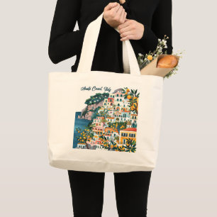 Amalfi Coast, Italy: Iconic Destinations Large Tote Bag