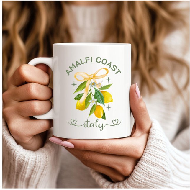Amalfi Coast Italy Lemon & Bow Mug – Personalised  (Creator Uploaded)