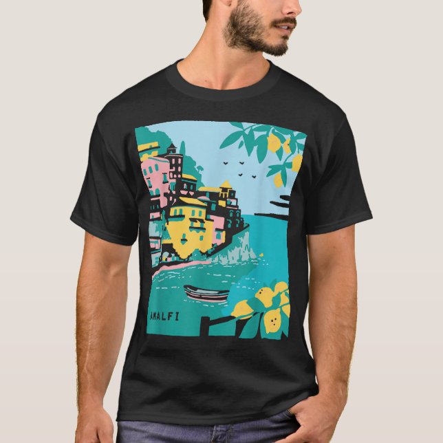 Amalfi Coast Italy Lemon Travel Souvenir T-Shirt (Front)