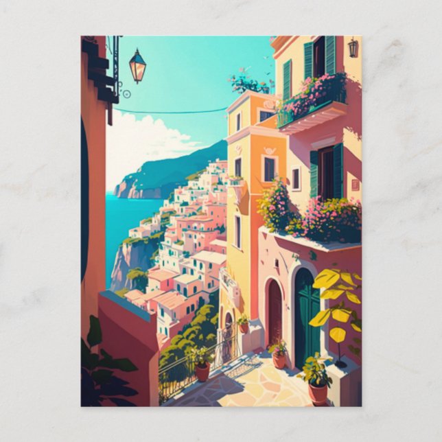 Amalfi coast italy postcard (Front)