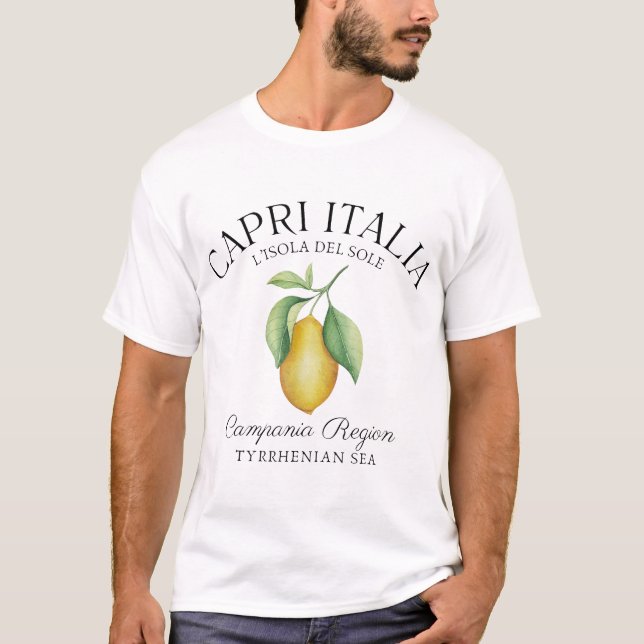  Amalfi Coast Italy Sorrento Capri Lemons Southern T-Shirt (Front)
