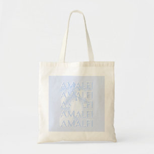 Amalfi Coast, Italy, Travel Art, Preppy, Blue Tote Bag