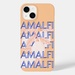 Amalfi Coast, Italy Travel Art, Preppy, Orange Case-Mate iPhone 14 Case