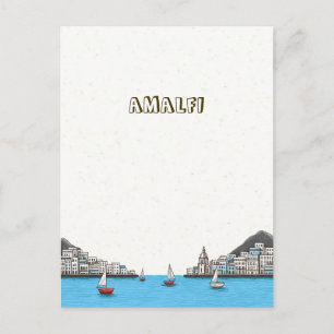 Amalfi Coast Italy Travel Postcard