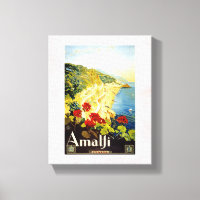 Amalfi Coast, Italy Vintage Travel Advertisement