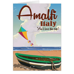 Amalfi coast Italy Vintage travel poster print