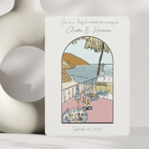 Amalfi Coast Italy Wedding Save The Date Invitation