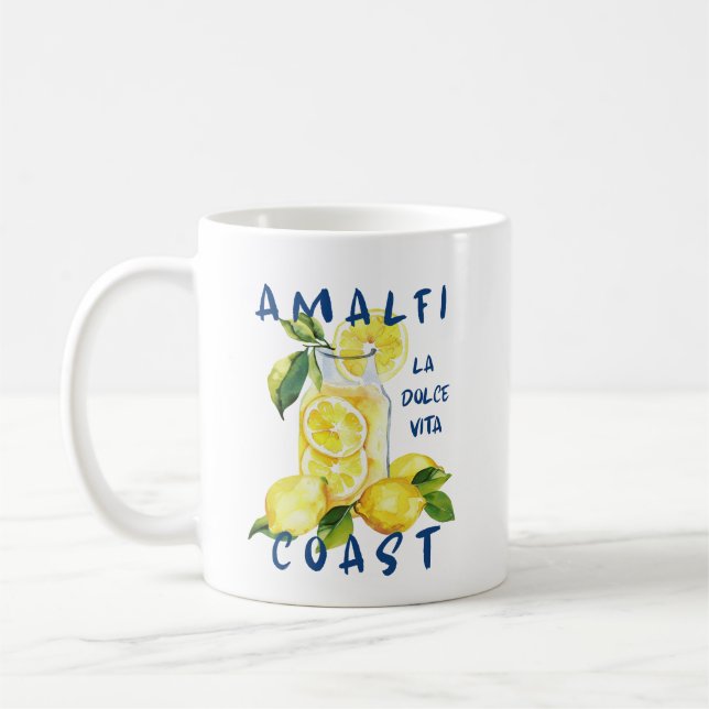 Amalfi Coast La Dolce Vita – Italian Limoncello Coffee Mug (Left)