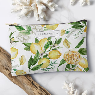 Amalfi Coast Lemon Blossom Personalised Accessory Pouch