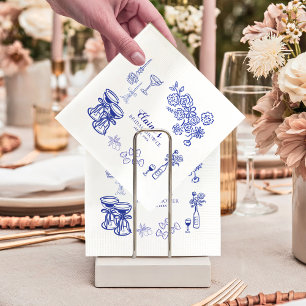 Amalfi Coast Lemon Bridal Shower Cocktail Napkins 