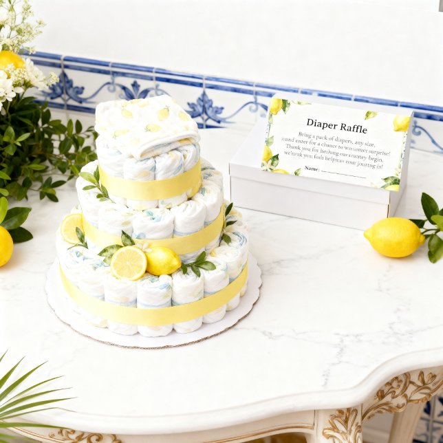 Amalfi Coast Lemon Diaper Raffle Enclosure Card (Creator Uploaded)