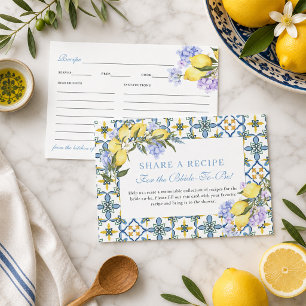 Amalfi Coast Lemon Italian Mediterran Recipe Card