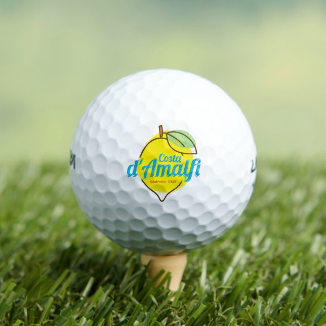 Amalfi Coast Lemon Italy Vintage Costa d'Amalfi Golf Balls (Insitu Tee)