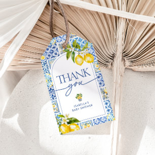 Amalfi Coast Lemon Mediterranean Baby Shower Favor Gift Tags