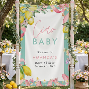 Amalfi Coast Lemon Summer Italian Ciao Baby Shower Banner
