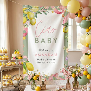 Amalfi Coast Lemon Summer Italian Ciao Baby Shower Banner