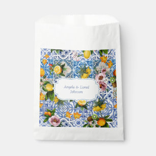 Amalfi Coast Lemon Tiles Italy Wedding Favour Bags