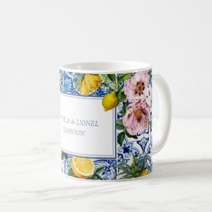 Amalfi Coast Lemon Tiles Italy Your name Coffee Mug