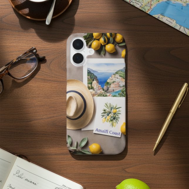 Amalfi Coast Lemon & Travel iPhone 16 Case (Creator Uploaded)