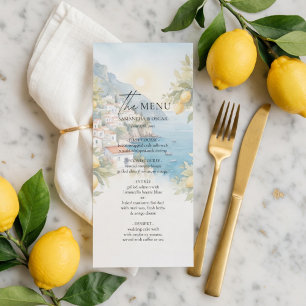 Amalfi Coast Lemon Wedding Menu   Italian