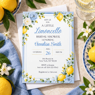 Amalfi Coast Limoncello Bridal Shower Invitation 