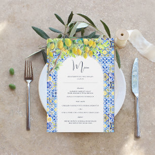 Amalfi Coast   Mediterranean Lemon Tiles Menu