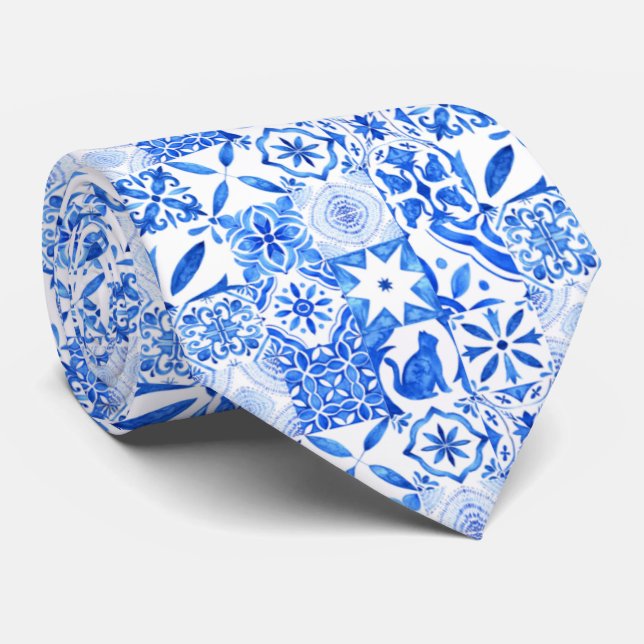 Amalfi Coast | Mediterranean Lemon Wedding Tie (Rolled)