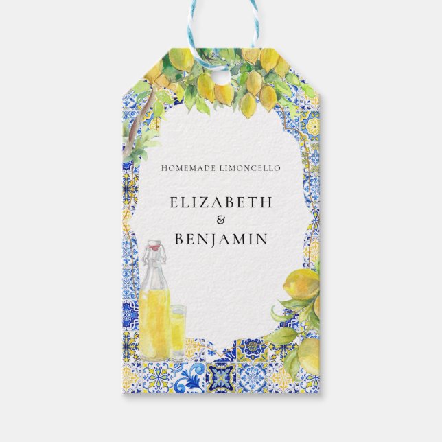 Amalfi Coast | Mediterranean Limocello Gift Tags (Front)