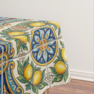 Amalfi Coast Mediterranean Tile Tablecloth