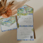Amalfi Coast | Mediterranean Tiles Wedding All In One Invitation<br><div class="desc">Hills in the sunset, olive groves, lemon trees, and white wine. This palette brings gorgeous graphics, soft patterns, and florals of all types to life effortlessly across wedding day décor and apparel… making it easy to set a pretty, yet ethereal atmosphere. Using this colour combo makes for a splendid and...</div>
