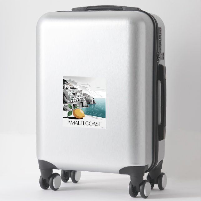 Amalfi Coast Minimalist Line Art (Suitcase)