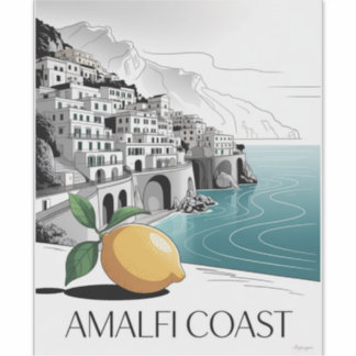 Amalfi Coast Minimalist Line Art