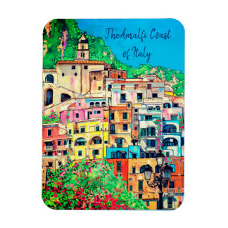 Amalfi Coast of Italy Colourful Contemporary Art Magnet