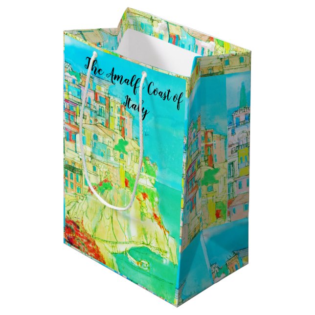 Amalfi Coast of Italy Gift Bag by Artist (Front Angled)