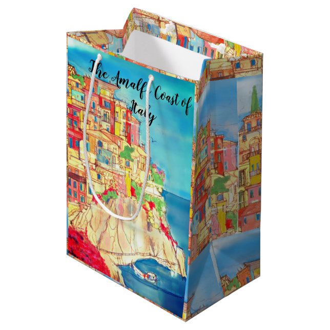 Amalfi Coast of Italy Gift Bag by Artist (Front Angled)