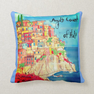 Amalfi Coast of Italy Throw Pillow by Artist