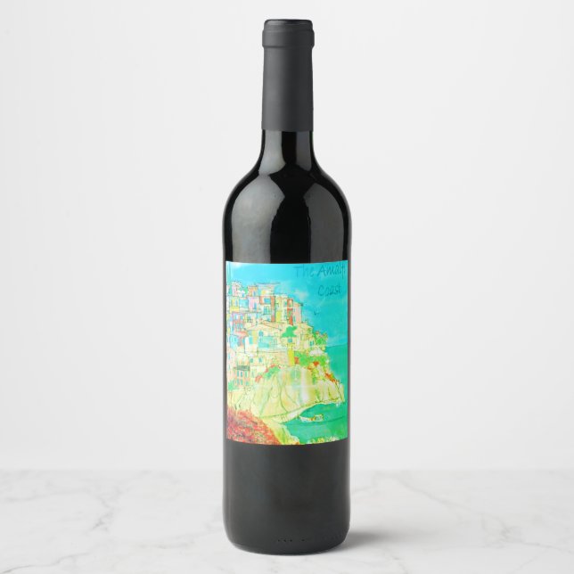 Amalfi Coast of Italy Wine Label (Front)