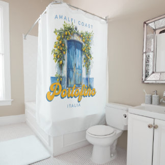 Amalfi Coast Portofino La Dolce Vita Italia Lemons Shower Curtain