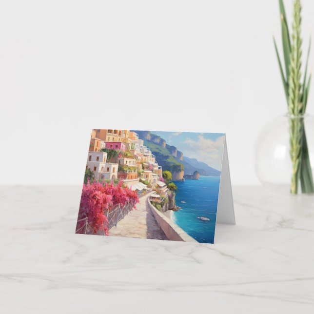 Amalfi Coast Positano Italy Thank You Card (Front)